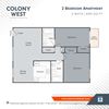 2 Bedroom - 890 Floor Plan 2 Bedroom - 890 Floor Plan at Colony West Apartments, Little Rock, Arkansas